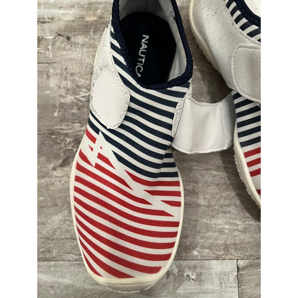 Nautica Arlene Women's Water Shoes Size 8 White Red Striped Nautical Beach - Picture 11 of 14